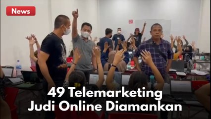 49 ORANG TELEMARKETING JUDI ONLINE DIAMANKAN APARAT POLDA RIAU !!