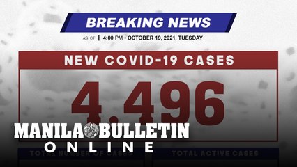 DOH reports 4,496 new cases, bringing the national total to 2,731,735, as of OCTOBER 19, 2021