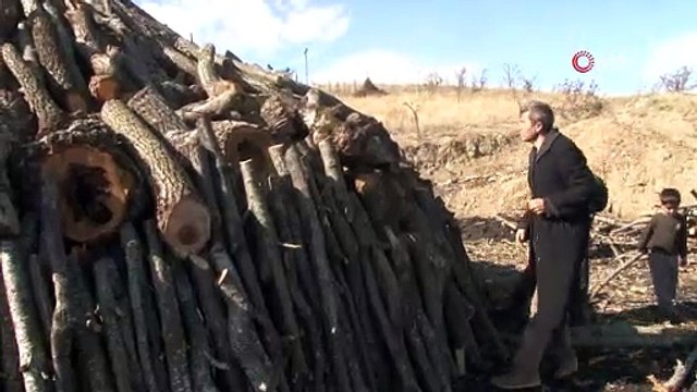 Mangal kömürü işçilerinin bin 400 rakımdaki zorlu mesaisi