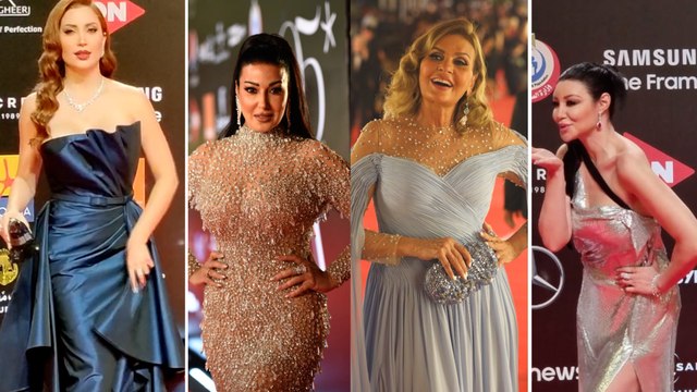 نجوم مهرجان الجونة.. أروى جودة فستانها «حديد» ونسرين طافش نسيت اللوك
