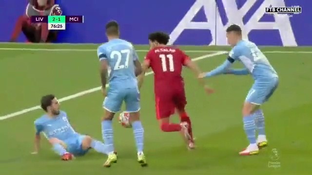 اهداف مباراة ليفربول ومانشستر سيتي 2-2 هدف محمد صلاح اليوم