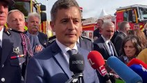 Gérald Darmanin en visite au congrès national des sapeurs-pompiers de France à Marseille