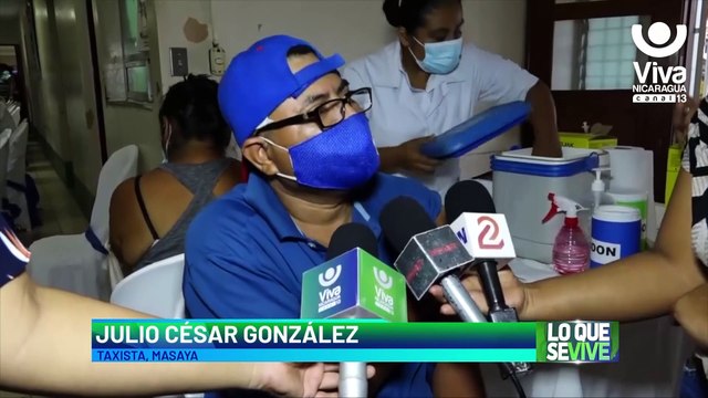 Aplicación de primeras y segundas dosis en el departamento de Masaya