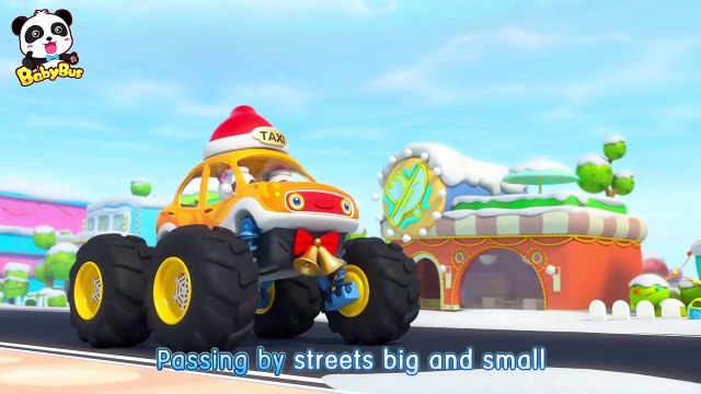 Drive Taxi to Pick up Santa Claus | Baby Panda Taxi Driver | Christmas Song | BabyBus