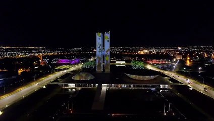 Dia Mundial da Alimentação 2021  com iluminação especial no Congresso Nacional