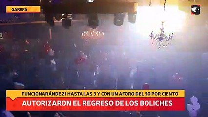 Autorizaron el regreso de los boliches