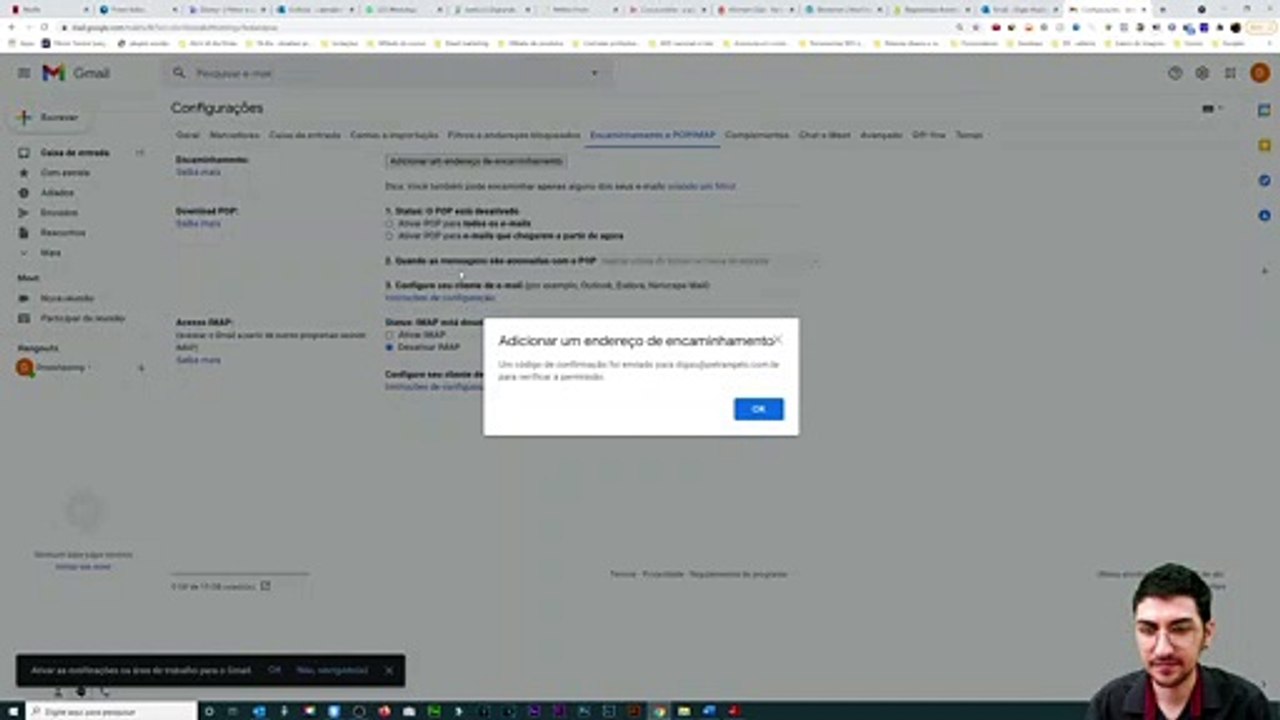 redirecionando seu gmail para email corporativo