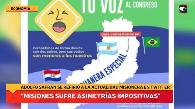 Misiones sufre asimetrías impositivas