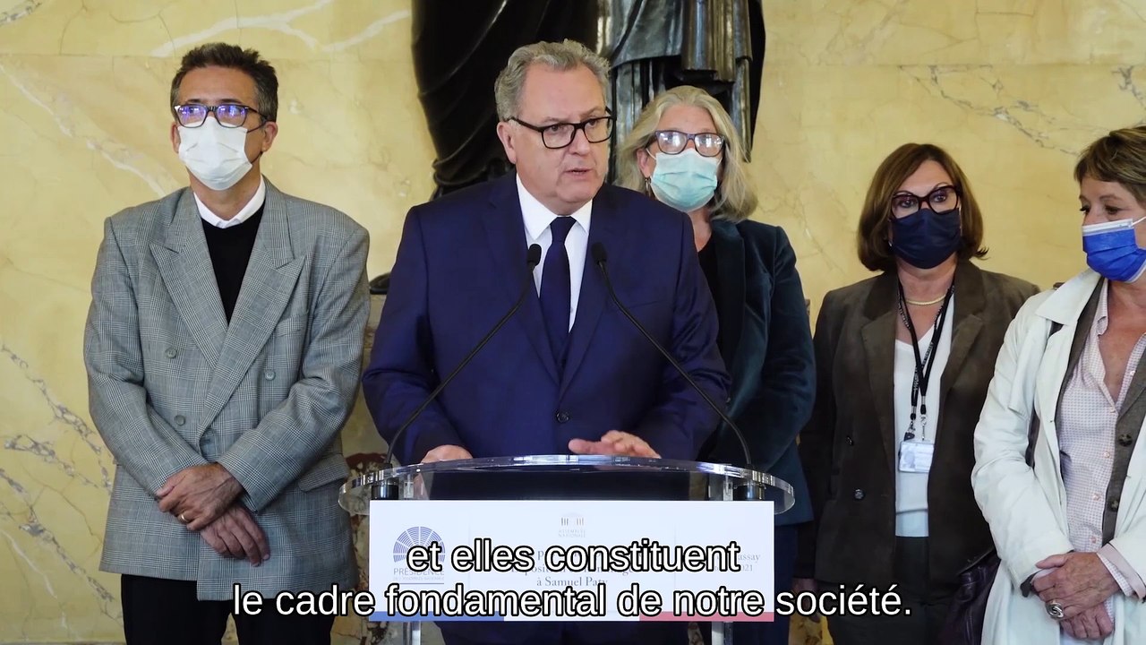 Discours de Richard Ferrand à l'occasion de l'inauguration de l'exposition "Touche pas à mon professeur" - Jeudi 14 octobre 2021