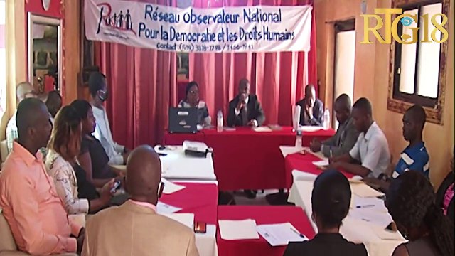 Responsab rezo obsèvasyon nasyonal pou demokrasi ak dwa moun òganize yon konferans deba