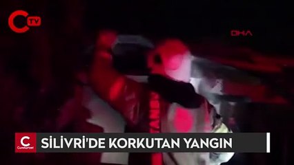 Silivri'de kaçak elektrik kablosu yangın çıkardı iddiası
