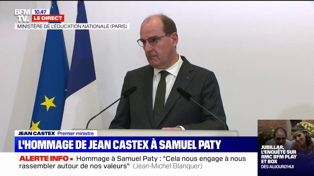 Jean Castex: Nous devons rester fidèles à la mémoire de Samuel Paty