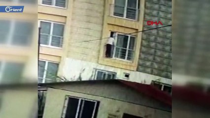 حظ سيء.. لص يقفز من الطابق الثاني لحظة التقائه بصاحب البيت