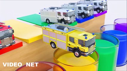 Learn Colors With Fire Trucks Adventures - Educational Video For Kids By Kids Toy Vehicles