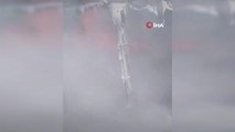 İdlib'de mülteci kampında yangın: 6 yaralıÇadırlar alev alev yandı