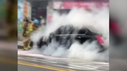 부산 승용차 화재..."차량 검사 받고 오던 길에 불" / YTN