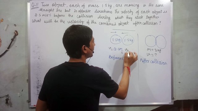 two objects each of mass 1.5 kg are moving in the same straight | law of conservation of momentum