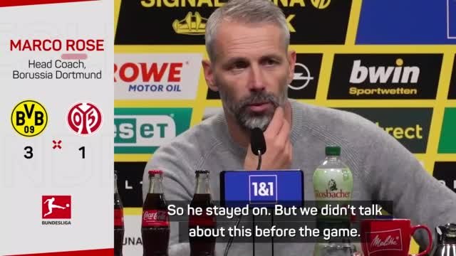 Rose credits Haaland's defensive abilities in win over Mainz