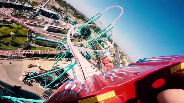 Xcelerator Roller Coaster (Knott's Berry Farm, Buena Park, CA) Roller Coaster POV Video - Front Row