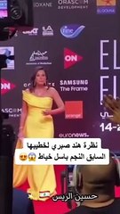 هند صبري وجهًا لوجه مع خطيبها السابق باسل خياط.. تنهيدة ونظرة عتاب