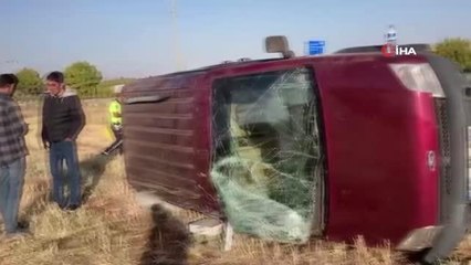 Tarlaya uçan araçtan burnu bile kanamadan çıktı