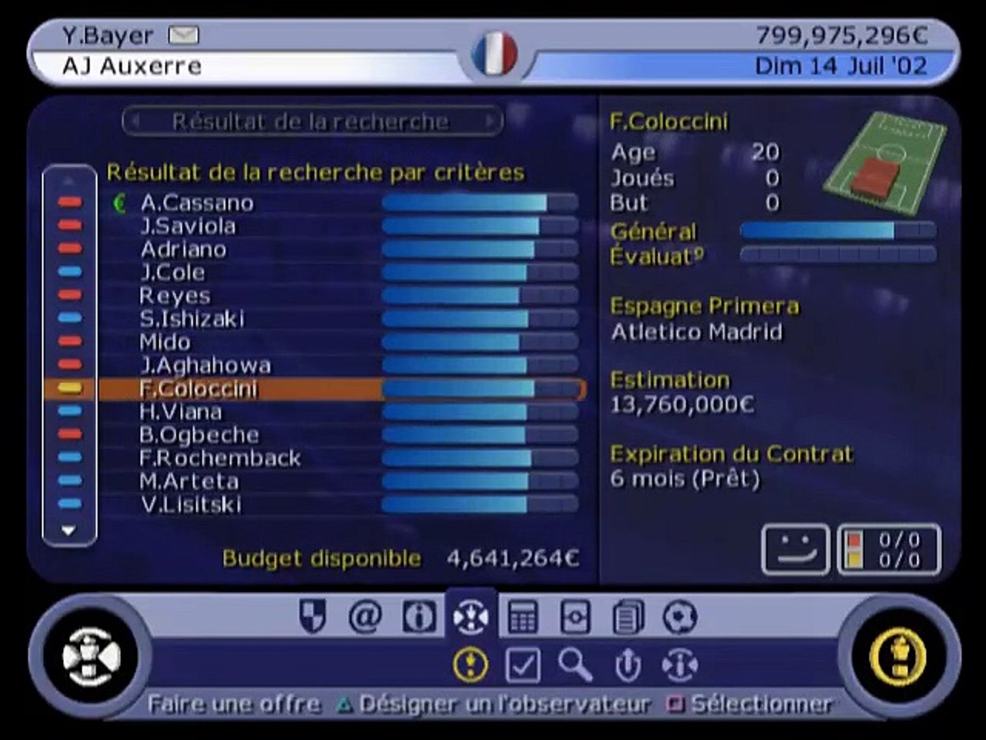 Jeux Vidéo Roger Lemerre La Selection Des Champions 2002  LMA Manager 2002 Playstation 2 Ps2
