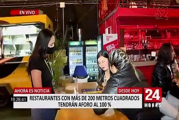 Restaurantes con más de 200 m2 podrán atender desde hoy al 100% de su aforo