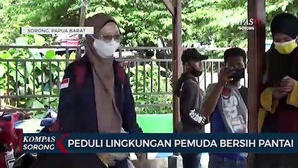 Pemuda Bermakna Di Sorong Bersih Pantai Pulau Doom