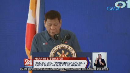 Pres. Duterte, pinangunahan ang ika-4 anibersaryo ng paglaya ng Marawi | 24 Oras Weekend