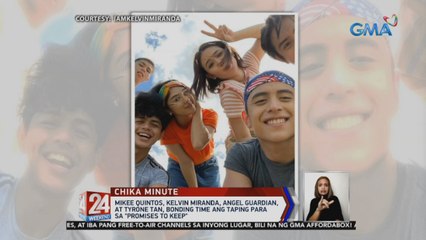 Mikee Quintos, Kelvin Miranda, Angel Guardian at Tyrone Tan, bonding time ang taping para sa "Promises to Keep" | 24 Oras Weekend
