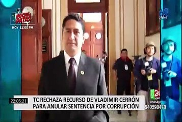 Tribunal Constitucional ratifica sentencia por corrupción para Vladimir Cerrón