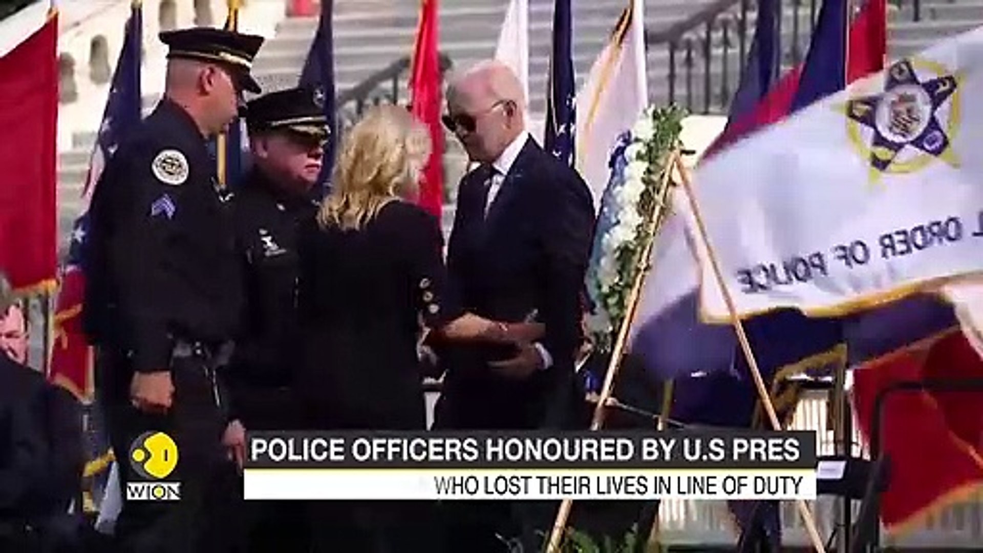 US - President Joe Biden speaks to hundreds of uniformed officers _ WION News _ Latest English News