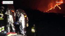 Arbeiten bei großer Hitze: Militär misst Temperatur der Lava am Vulkan auf La Palma