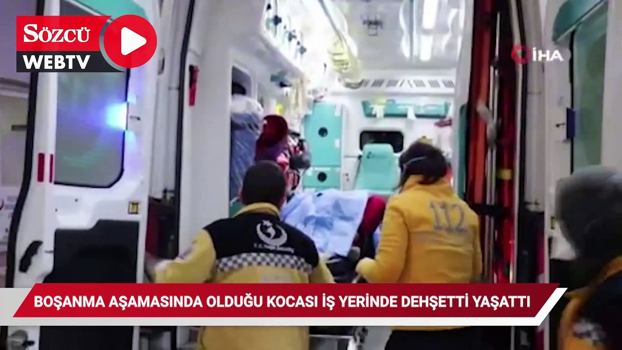 Boşanma aşamasında olduğu kocası iş yerinde dehşeti yaşattı