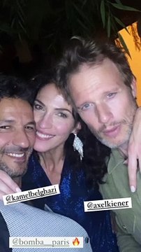 Kamel Belghazi, Linda Hardy et Axel Kiener - Linda Hardy fête son anniversaire avec le cast de la série Demain nous appartient . Le 16 octobre 2021.