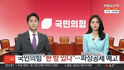 국민의힘 "한 방 있다"…파상공세 예고