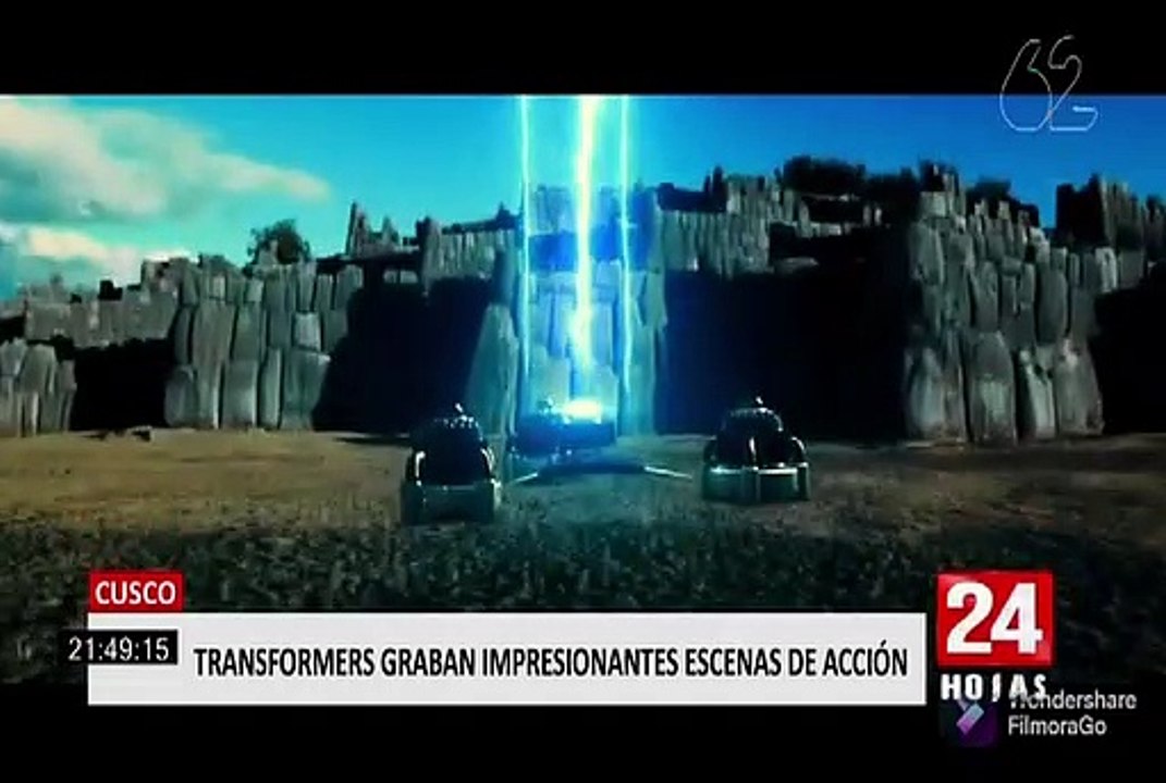 Cusco: impactantes escenas de acción durante el rodaje de Transformers