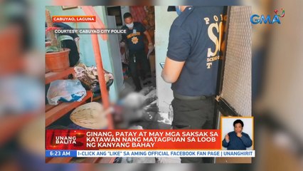 Ginang, patay at may mga saksak sa katawan nang matagpuan sa loob ng kanyang bahay | UB