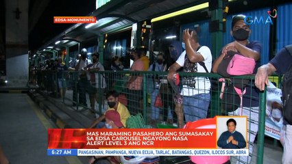 Mas maraming pasahero ang sumasakay sa EDSA Carousel ngayong nasa alert level 3 ang NCR | UB