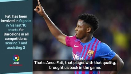 Download Video: 'That's Ansu Fati' - Koeman celebrates teenager's Barca impact