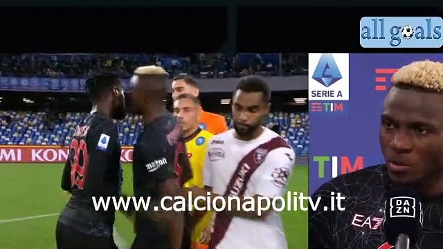 Napoli-Torino 1-0 17/10/21 intervista post-partita Victor Osimhen