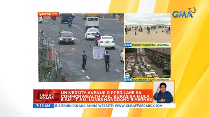 Download Video: University Avenue zipperlane sa Commonwealth Ave., bukas na mula 6AM-11AM, Lunes hanggang Biyernes | UB