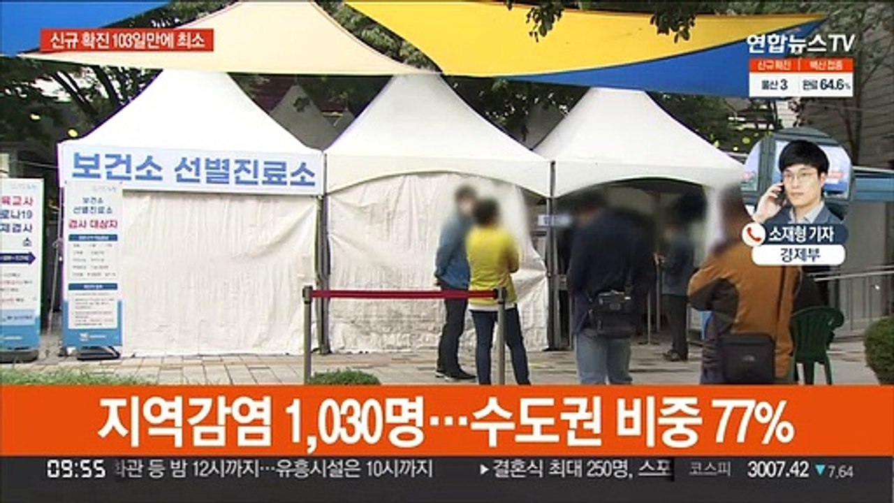 신규 확진자 1,050명…오늘부터 새 거리두기