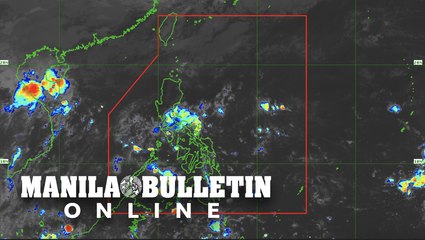 Light rains over extreme northern Luzon due to northeasterly surface wind flow