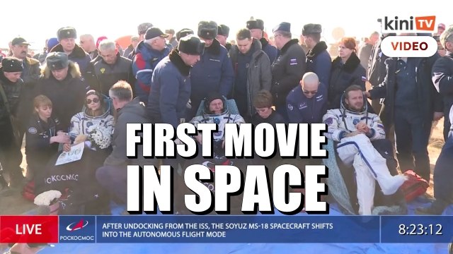 Russian actor and director making first movie in space return to Earth after 12-day mission