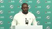 AMERICAN FOOTBALL: NFL: Miami Dolphins post-game reaction (Flores, Tagovailoa, Waddle, Wilkins)