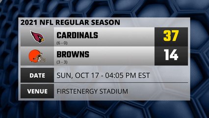 Cardinals @ Browns Game Recap for SUN, OCT 17 - 04:05 PM EST