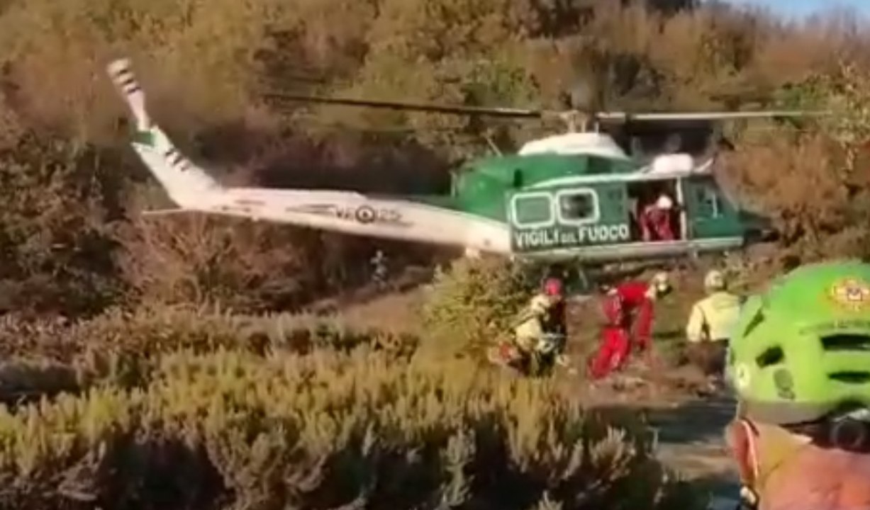 Genova - Soccorso escursionista infortunato su sentiero da Ruta a Caravaggio (18.10.21)