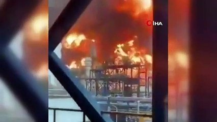 Kuveyt'te petrol rafinerisi alevlere teslim oldu