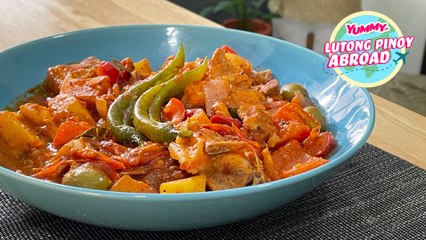 Pork Caldereta Recipe | Lutong Pinoy Abroad | Yummy PH